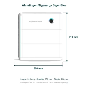 Sigenergy SigenStor thuisbatterij 12 kWh – inclusief installatie